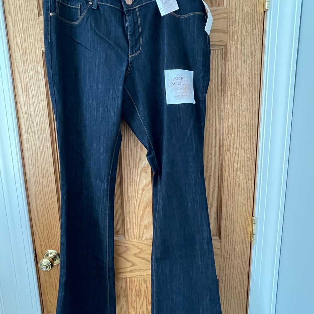 Jessica Simpson dark blue jeans, kiss me bootcut, Size 16W, new with tags.
